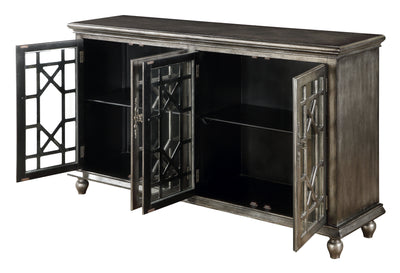 Galena - Four Door Credenza - DeVille Texture Metallic