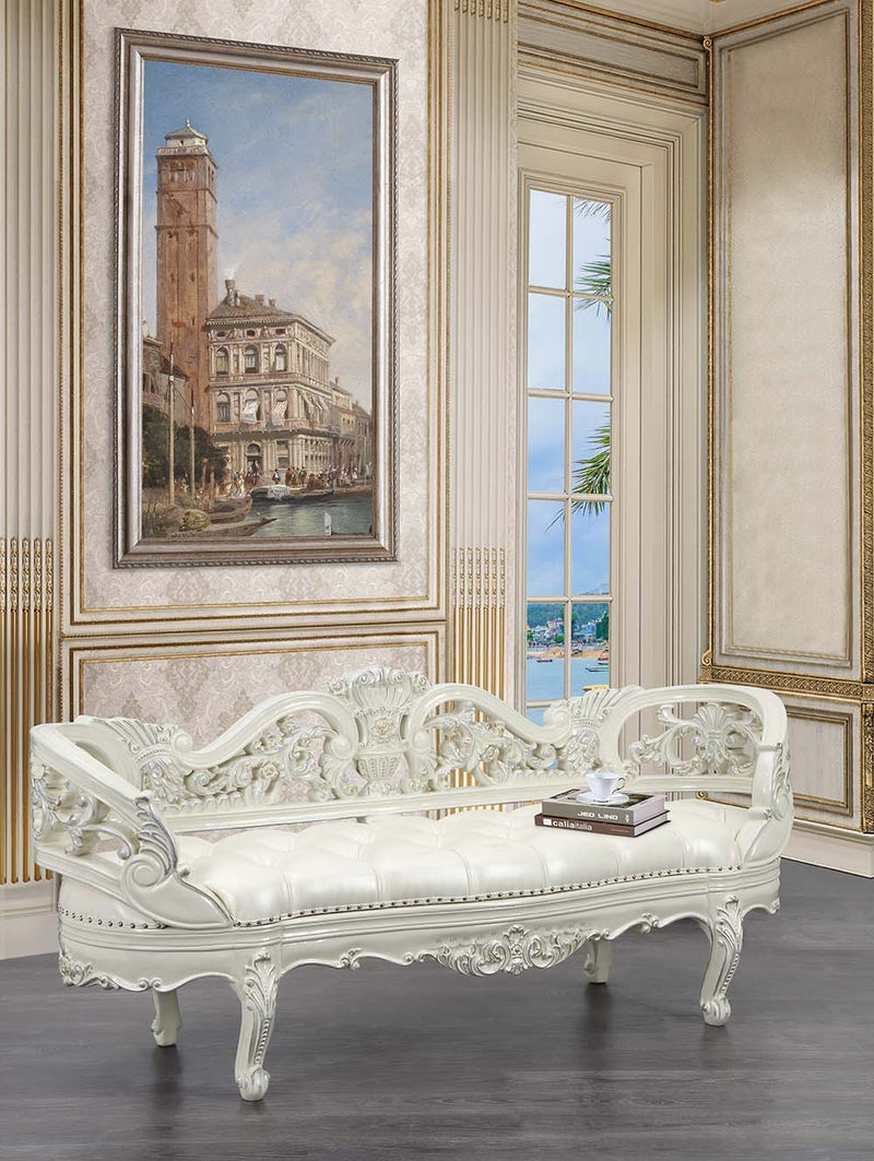 Adara - Bench - Antique White Finish - Grand Furniture GA