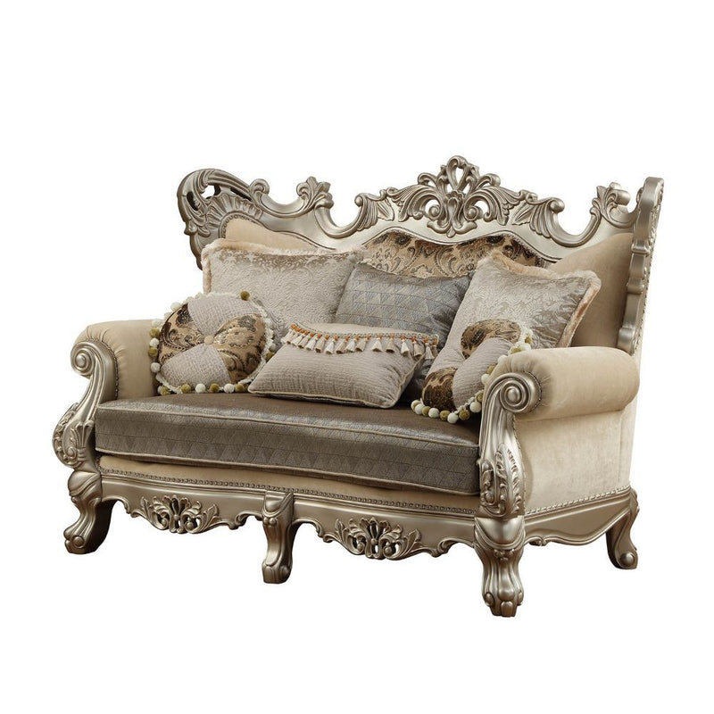 Ranita - Loveseat - Fabric & Champagne - Grand Furniture GA