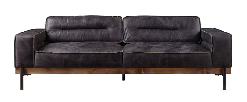 Silchester - Sofa - Antique Ebony Top Grain Leather - Grand Furniture GA