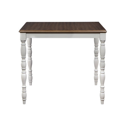 Bettina - Counter Height Table Set (5 Piece) - Beige Fabric, Antique White & Weathered Oak - Grand Furniture GA