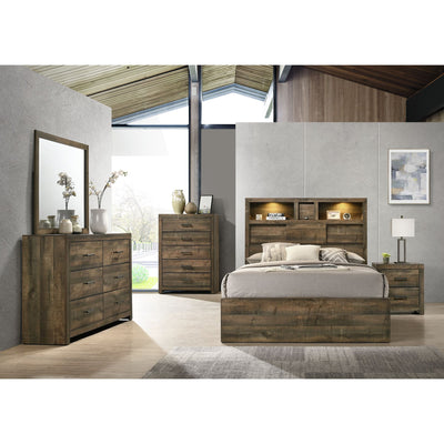 Bailey - 6 Drawer Dresser & Mirror Set - Walnut