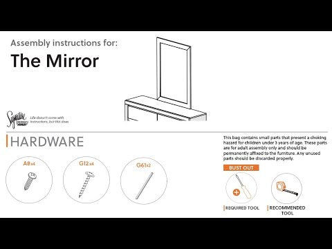 Altyra - White - Bedroom Mirror