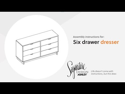 Oliah - Beige - Six Drawer Dresser - 31&