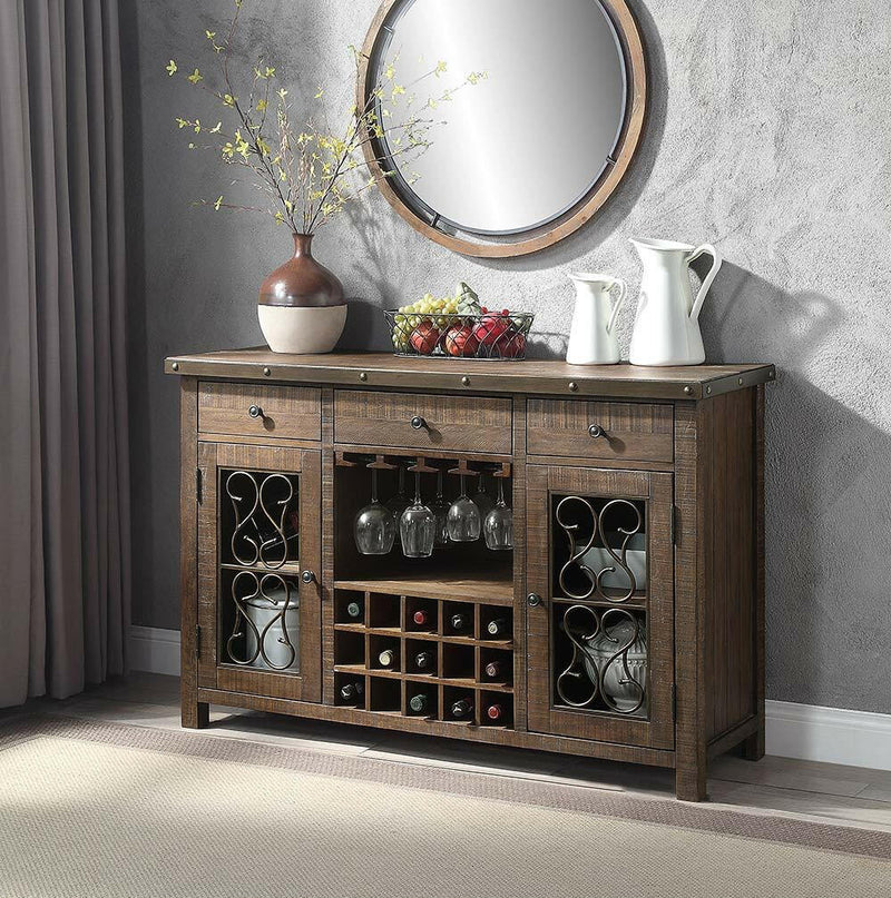 Raphaela - Server - Weathered Cherry Finish - Grand Furniture GA