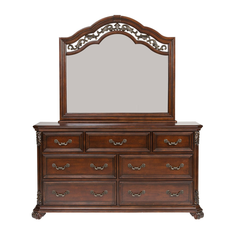 Messina Estates - Dresser & Mirror - Dark Brown