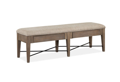 Paxton Place - Bench With Upholstered Seat - Dovetail Grey