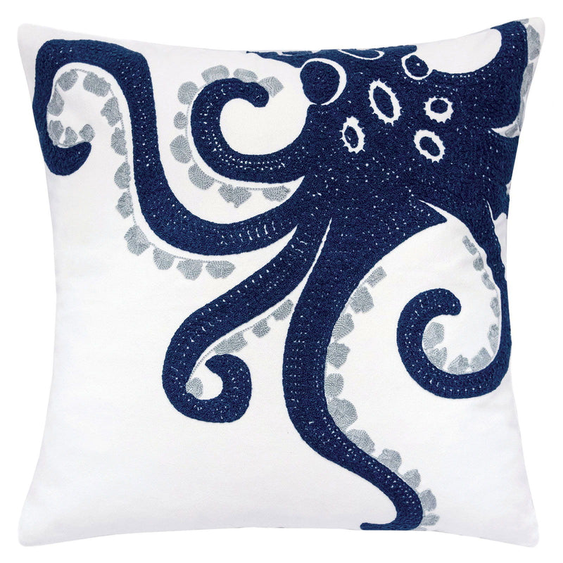 Maura - Pillow (Set of 2) - White / Blue - Grand Furniture GA