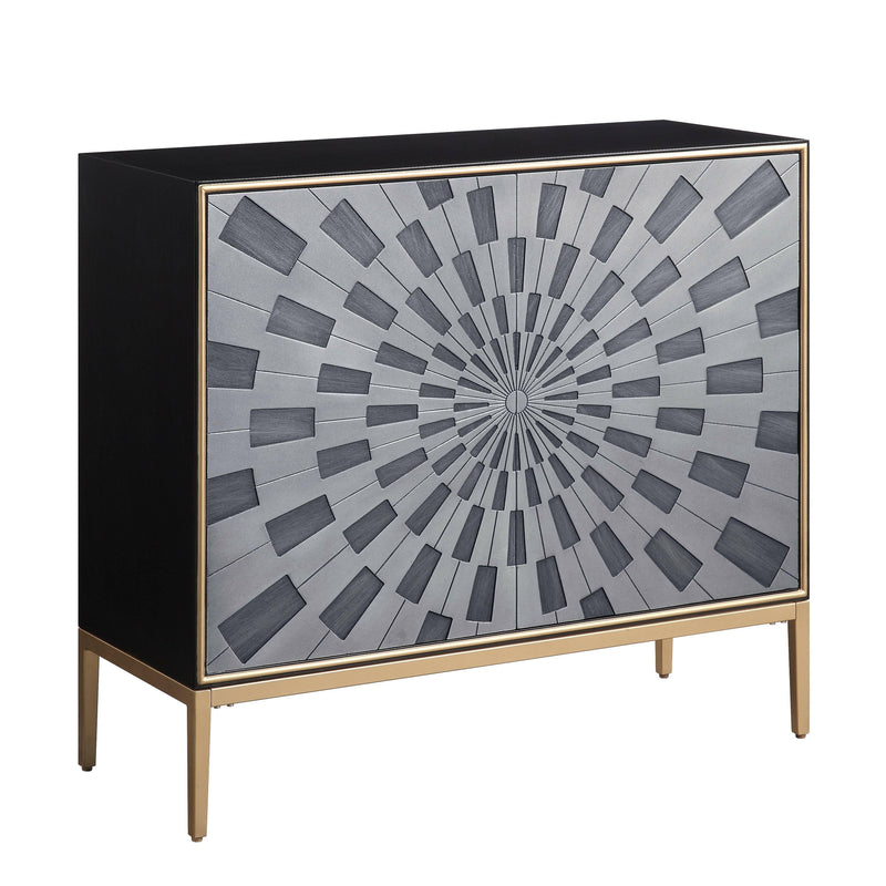 Quilla - Accent Table - Black, Gray & Brass Finish - Grand Furniture GA