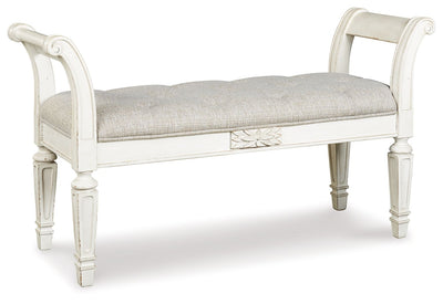 Realyn - Antique White - Accent Bench - Grand Furniture GA
