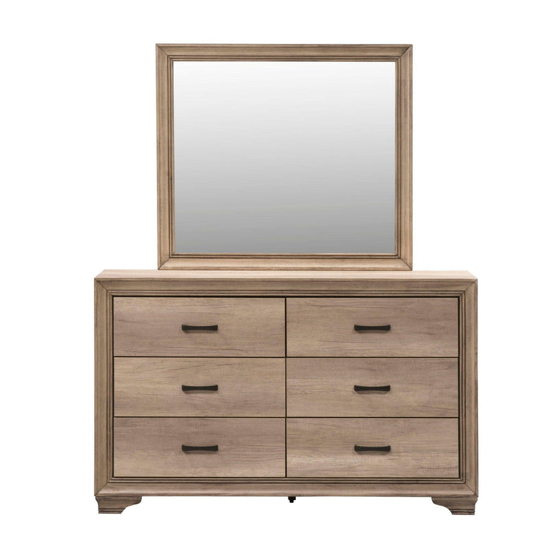 Sun Valley - Dresser & Mirror - Light Brown