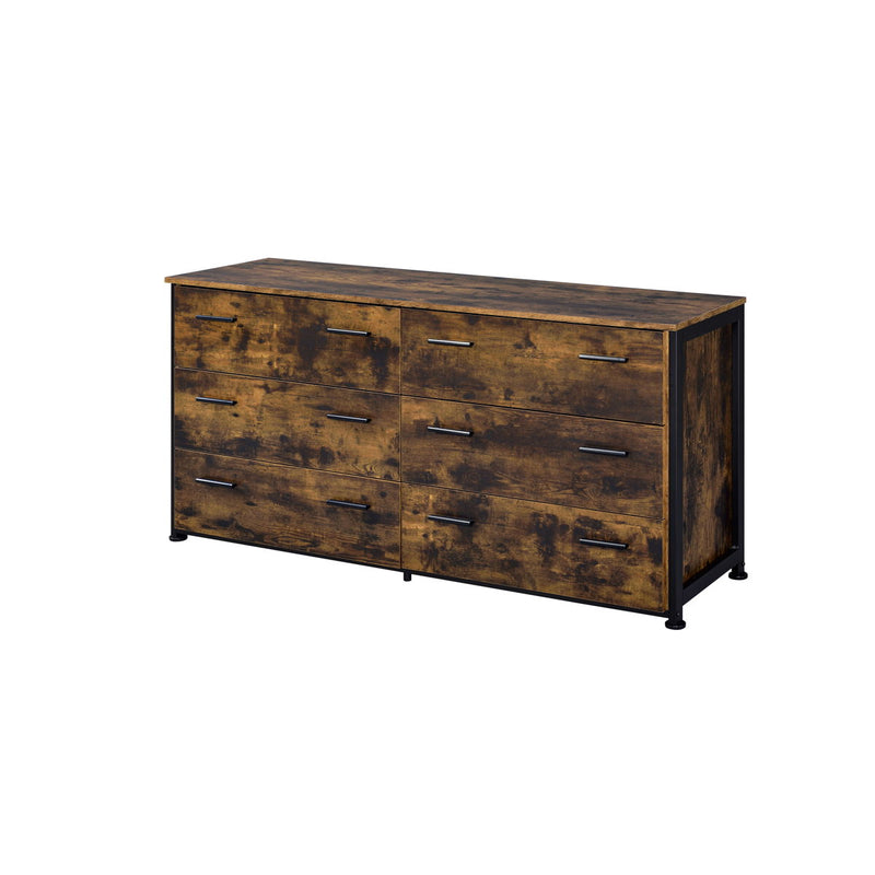 Juvanth - Dresser - Rustic Oak & Black Finish - Grand Furniture GA