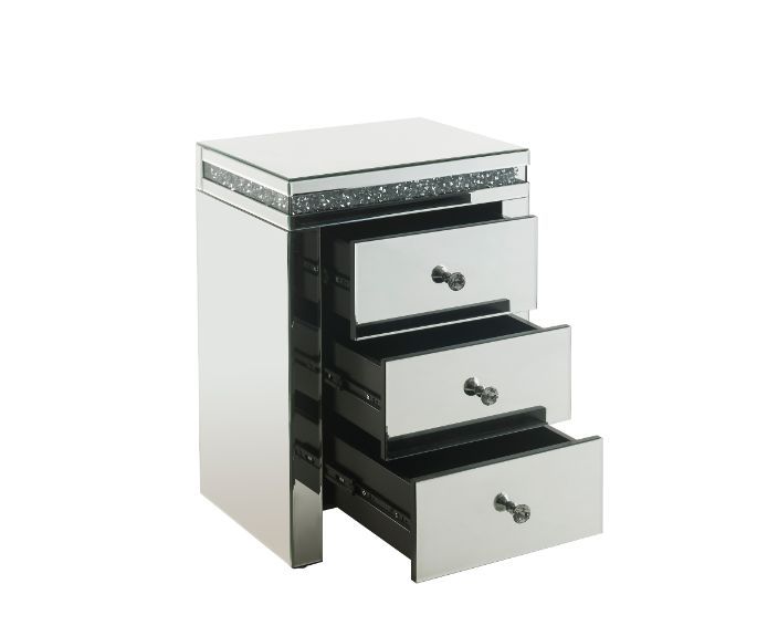 Noralie - Accent Table - Mirroed & Faux Diamonds - Grand Furniture GA