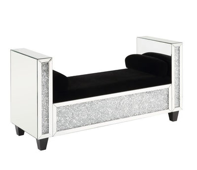 Noralie - Bench - Mirrored & Faux Diamonds - 28" - Grand Furniture GA