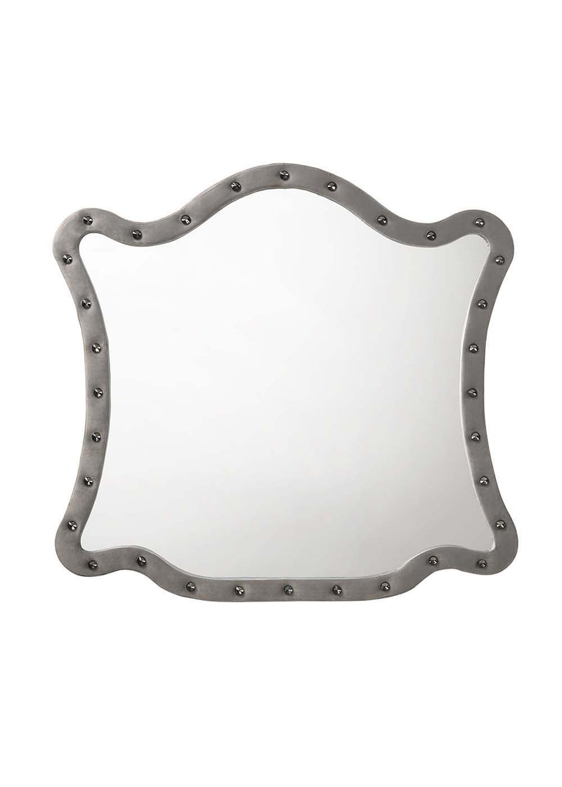 Perine - Mirror - Gray Velvet - Grand Furniture GA