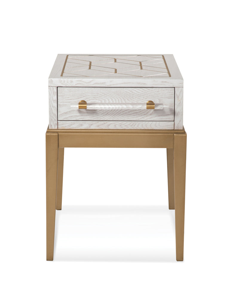 Perrine - Chairside Table - White