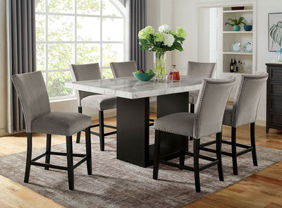 Kian - Counter Height Dining Table - White / Black.