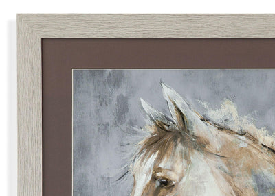 Horse - Framed Print - Dark Gray.