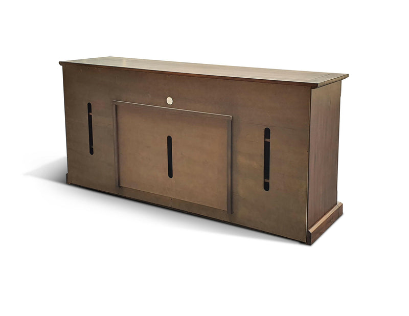 Tuscany - TV Console With Fireplace Option - Dark Brown.