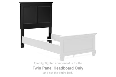 Lanolee - Black - Twin Panel Headboard
