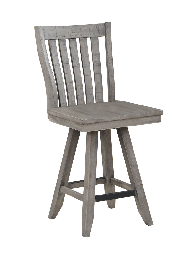 Keystone - Counter Height Swivel Barstool - Gray