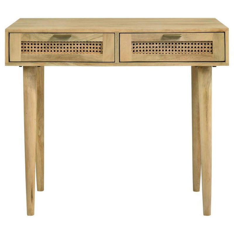 Zamora - Rectangular 2-Drawer Accent Writing Desk - Natural - Grand Furniture GA