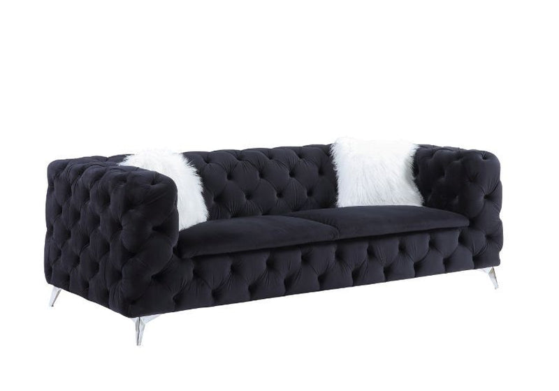 Phifina - Sofa - Black Velvet - Grand Furniture GA