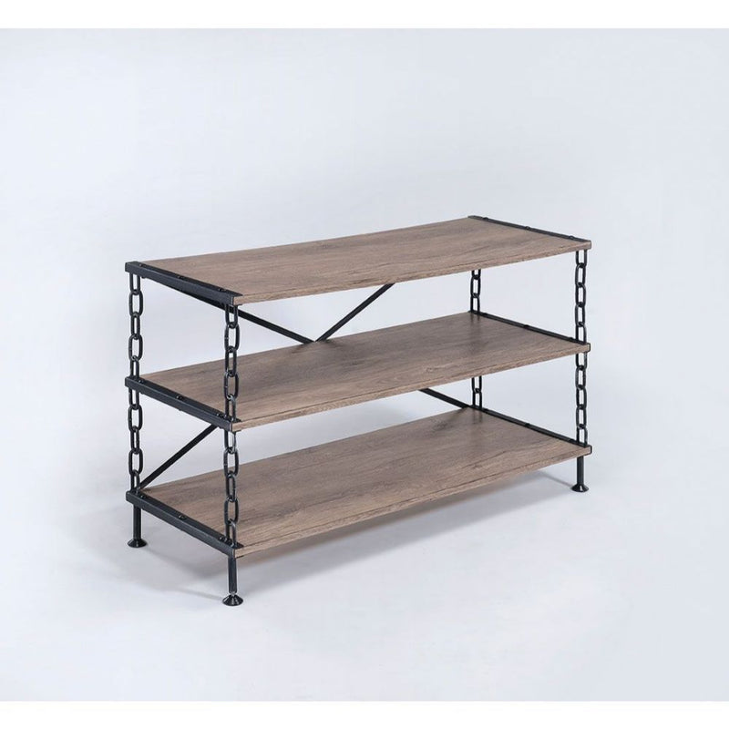 Jodie - TV Stand - Rustic Oak & Antique Black - Grand Furniture GA