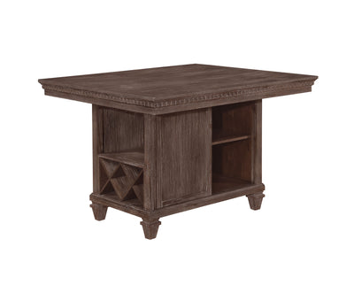 Regent - Counter Height Table - Charcoal Black.
