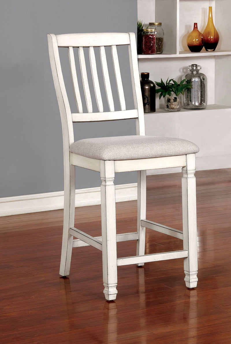 Kaliyah - Counter Height Chair (Set of 2) - Antique White - Grand Furniture GA