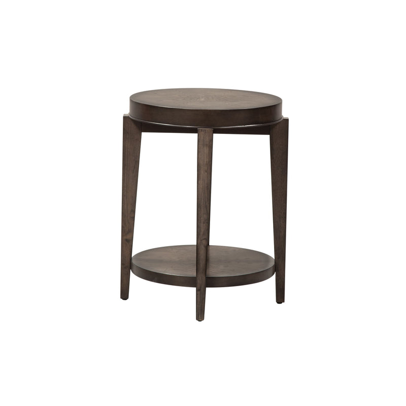 Penton - Oval Chair Side Table - Dark Brown