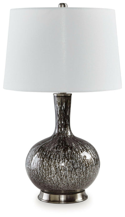 Tenslow - Antique Black - Glass Table Lamp.