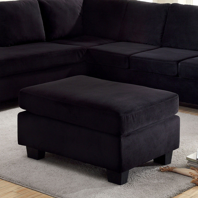 Lomma - Ottoman - Black - Grand Furniture GA