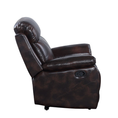 Perfiel - Recliner - 2 Tone Dark Brown Top Grain Leather - Grand Furniture GA