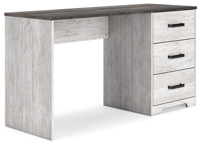 Shawburn - White / Dark Charcoal Gray - Home Office Desk.