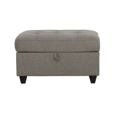 Stonenesse - Tufted Storage Ottoman - Gray - Storage Ottomans - Grand Furniture GA