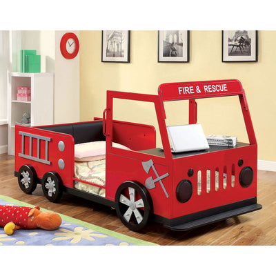 Rescuer - Twin Bed - Red / Black - Grand Furniture GA