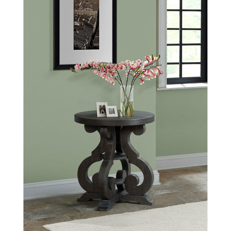 Stone - End Table With Pu Base - Dark Walnut - End Tables - Grand Furniture GA