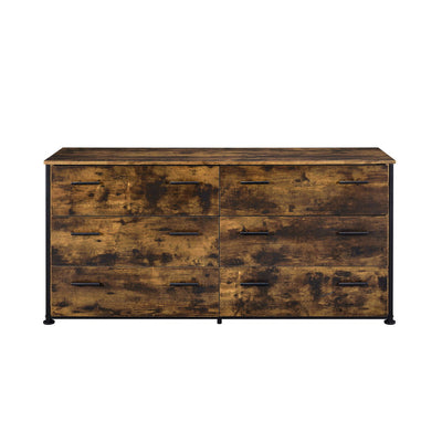 Juvanth - Dresser - Rustic Oak & Black Finish - Grand Furniture GA