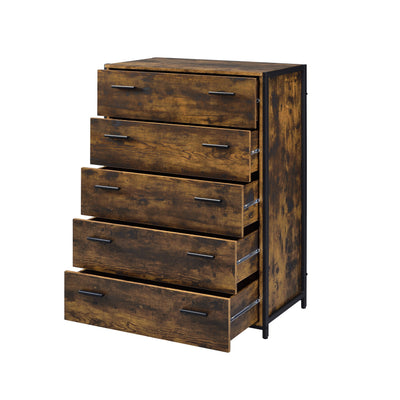 Juvanth - Chest - Rustic Oak & Black Finish - Grand Furniture GA