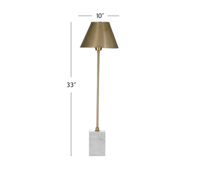 Gold - Table Lamp - White - Table Lamps - Grand Furniture GA