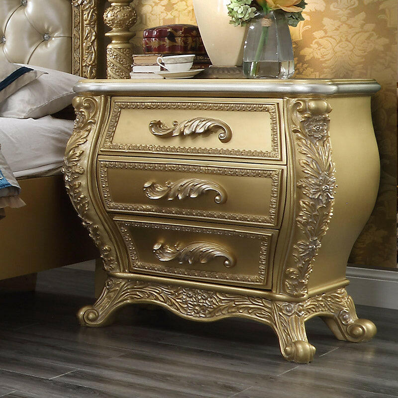 Homey Design HD-1801 Three Drawer Nightstand