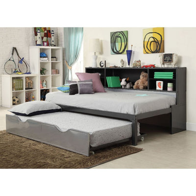 Renell - Twin Bed - Black & Silver - Grand Furniture GA