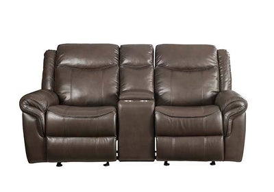 Lydia - Loveseat - Brown Leather Aire - Grand Furniture GA