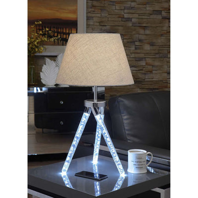 Cici - Table Lamp - Chrome - 30" - Grand Furniture GA