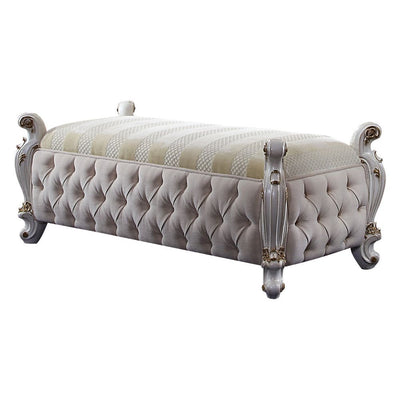 Picardy - Bench - Fabric & Antique Pearl.