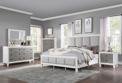 Katia - Mirror - Rustic Gray & White Finish - Grand Furniture GA