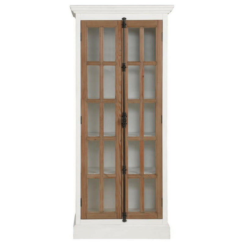 Tammi - 2-Door Tall Cabinet - Antique White And Brown - Grand Furniture GA