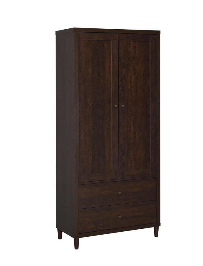 Wadeline - 2-Door Tall Accent Cabinet - Rustic Tobacco.