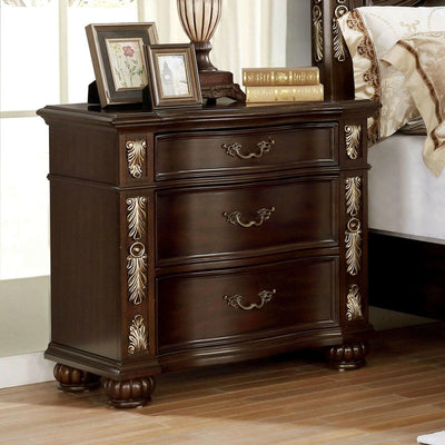 Theodor - Nightstand With USB Plug - Brown Cherry - Grand Furniture GA